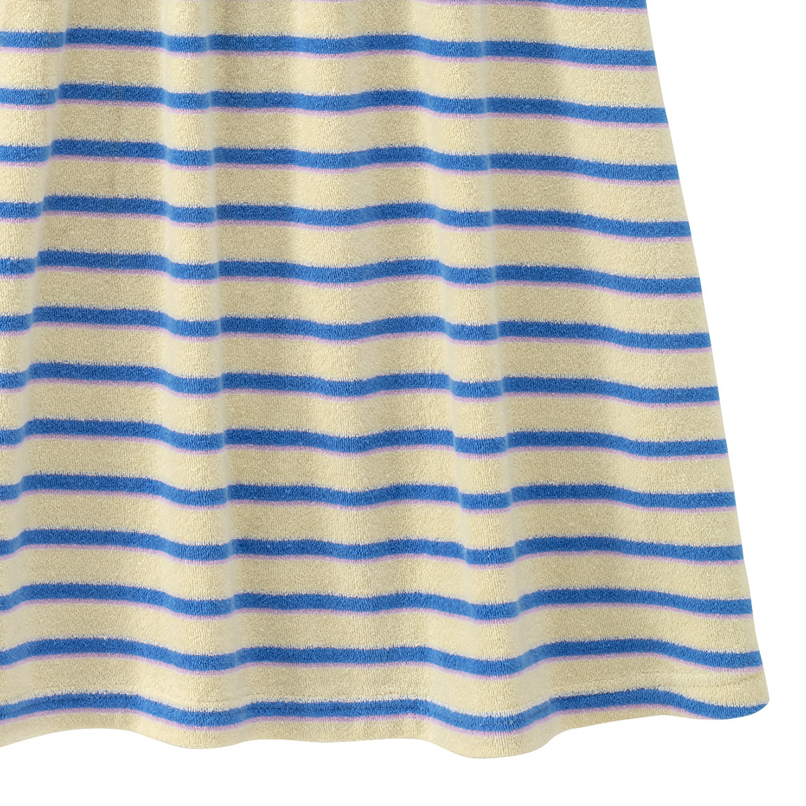 Yigga Mädchen Frottee-Kleid mit Streifen blau / creme