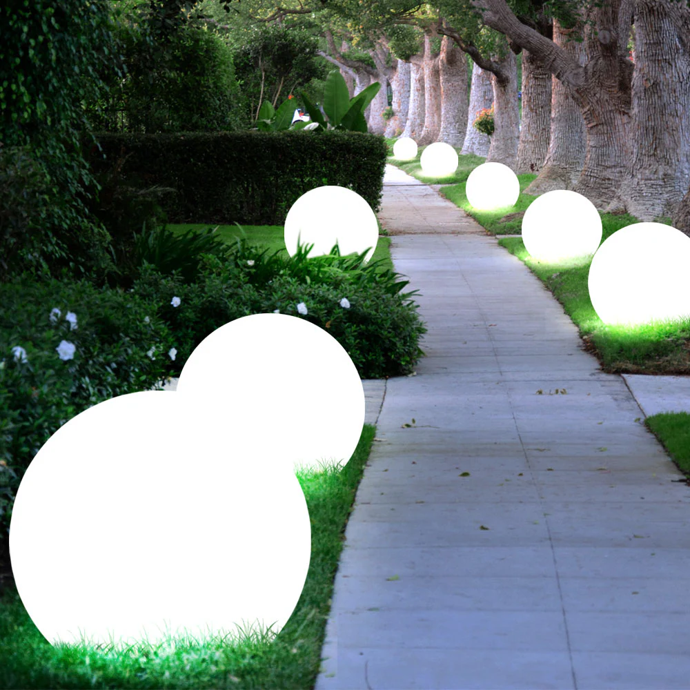 10er Set LED Solar Steckleuchten, Kugelform, 30 cm, SOLAR