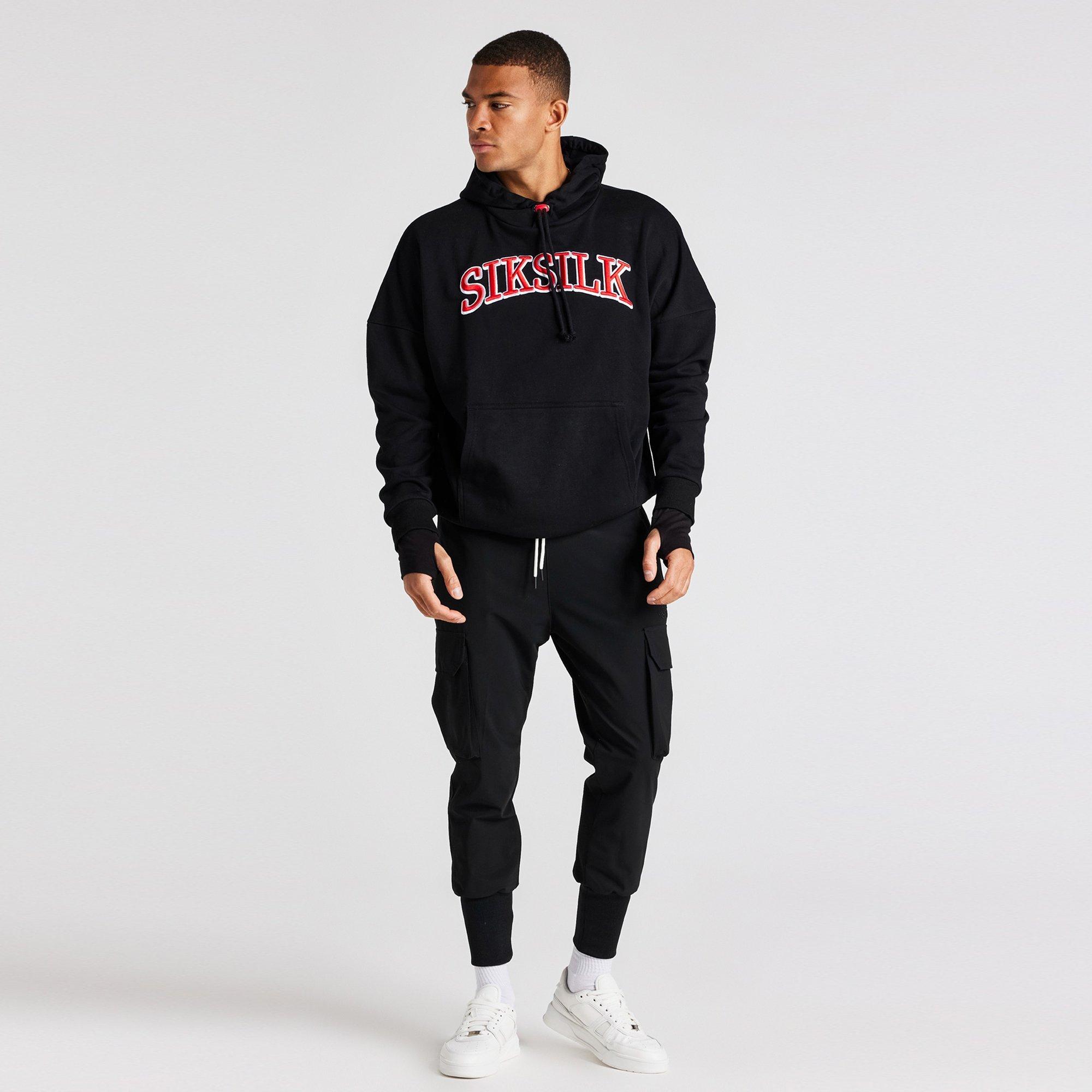 SikSilk Ecru Varsity Anniversary Print OTH Hoodie Mens