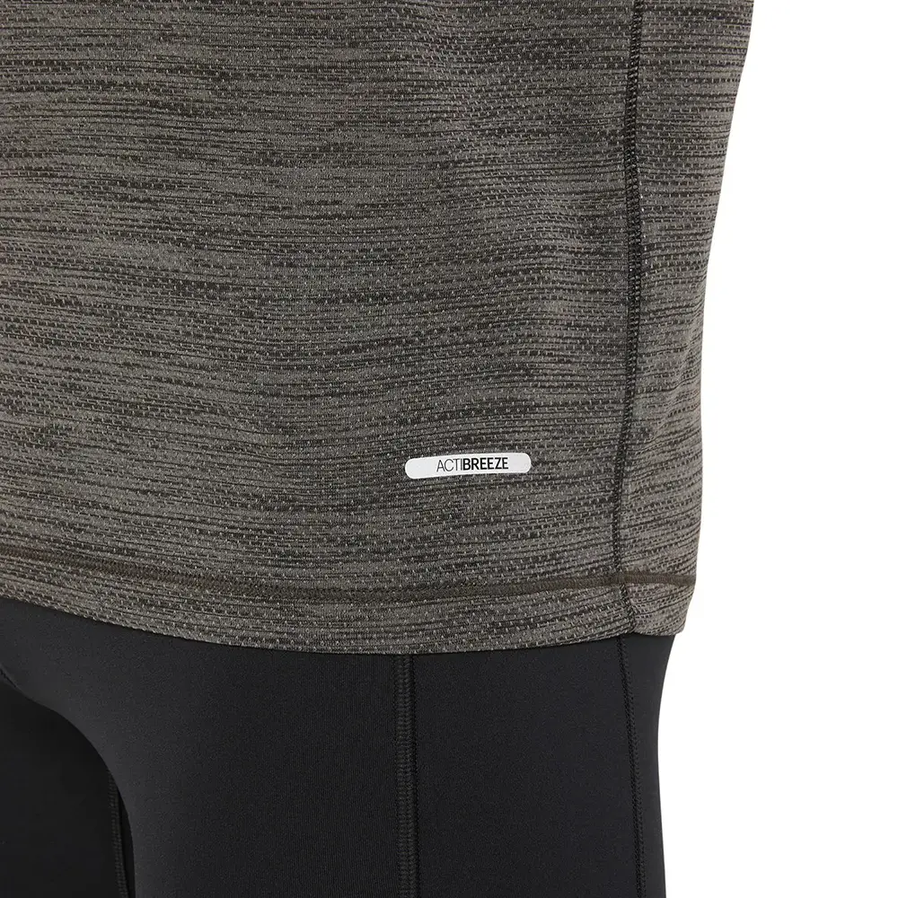 ASICS Road Hardloopshirt Korte Mouwen Grijs/Zwart Heren
