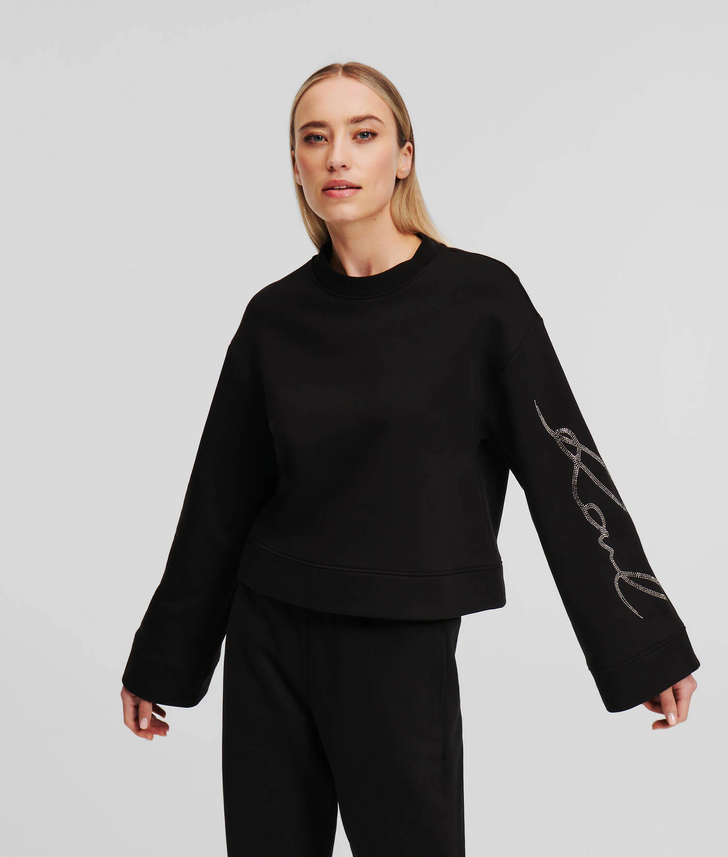 SWEAT-SHIRT KARL SIGNATURE À STRASS