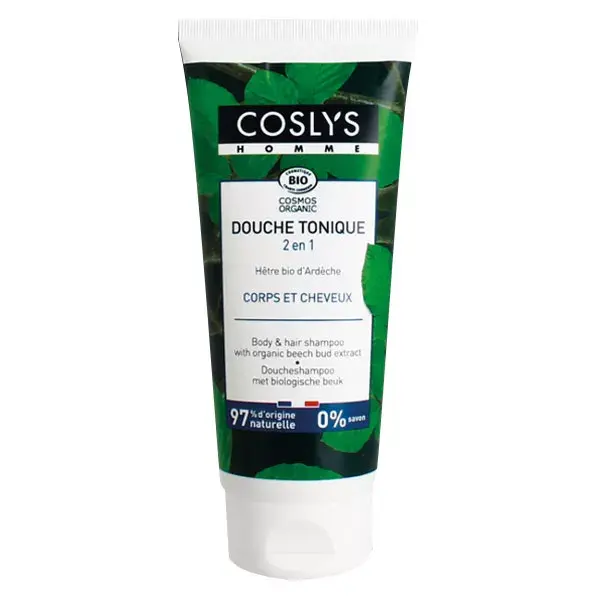 Gel de Banho Revigorante Orgânico 2 em 1 Coslys Masculino 200ml