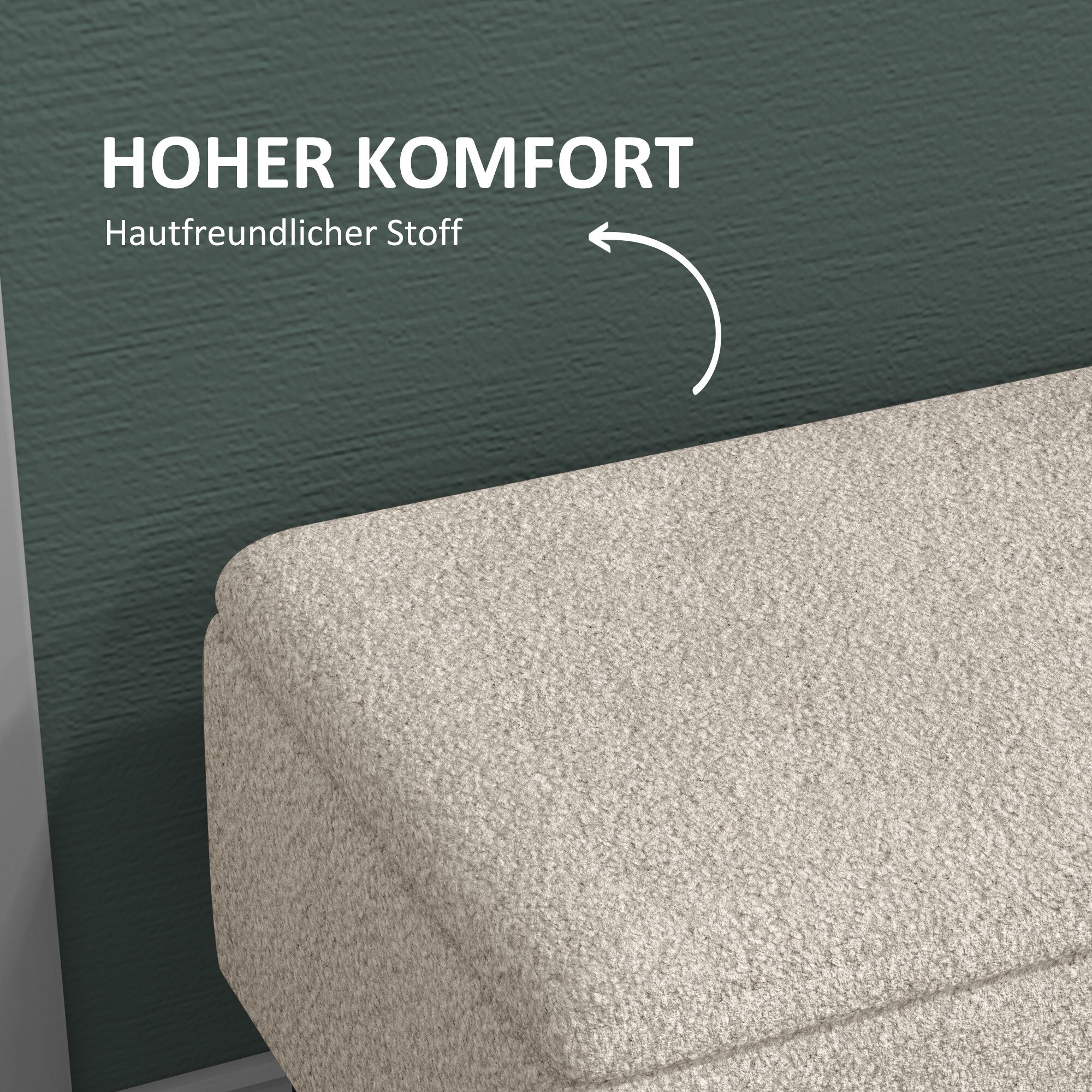 HOMCOM Sitzbank mit Stauraum weiß 95L x 38B x 45H cm
