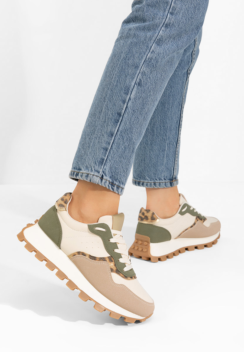 Baskets pour femme beige Alexy