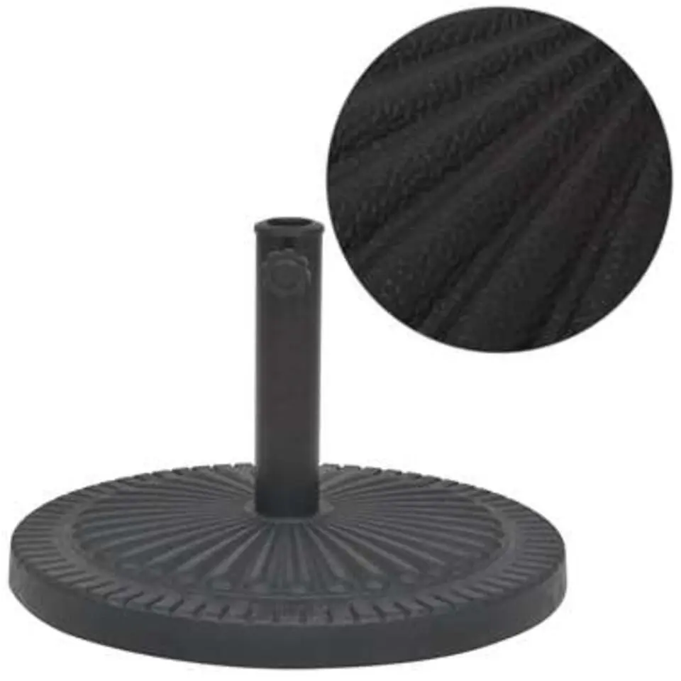 vidaXL - Parasolvoet - Zwart - Staal