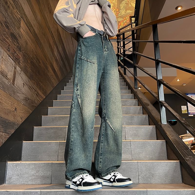 emeisa - Mid Rise Washed Loose Fit Jeans