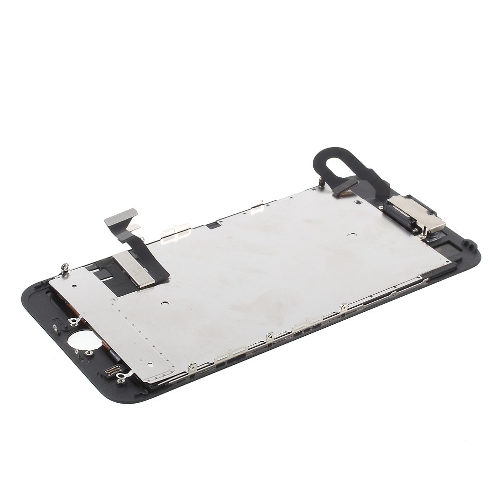 iPhone 7 Komplettdisplay (Digitizer, LCD, Rahmen, Front Kamera, Metallplatte) - Schwarz