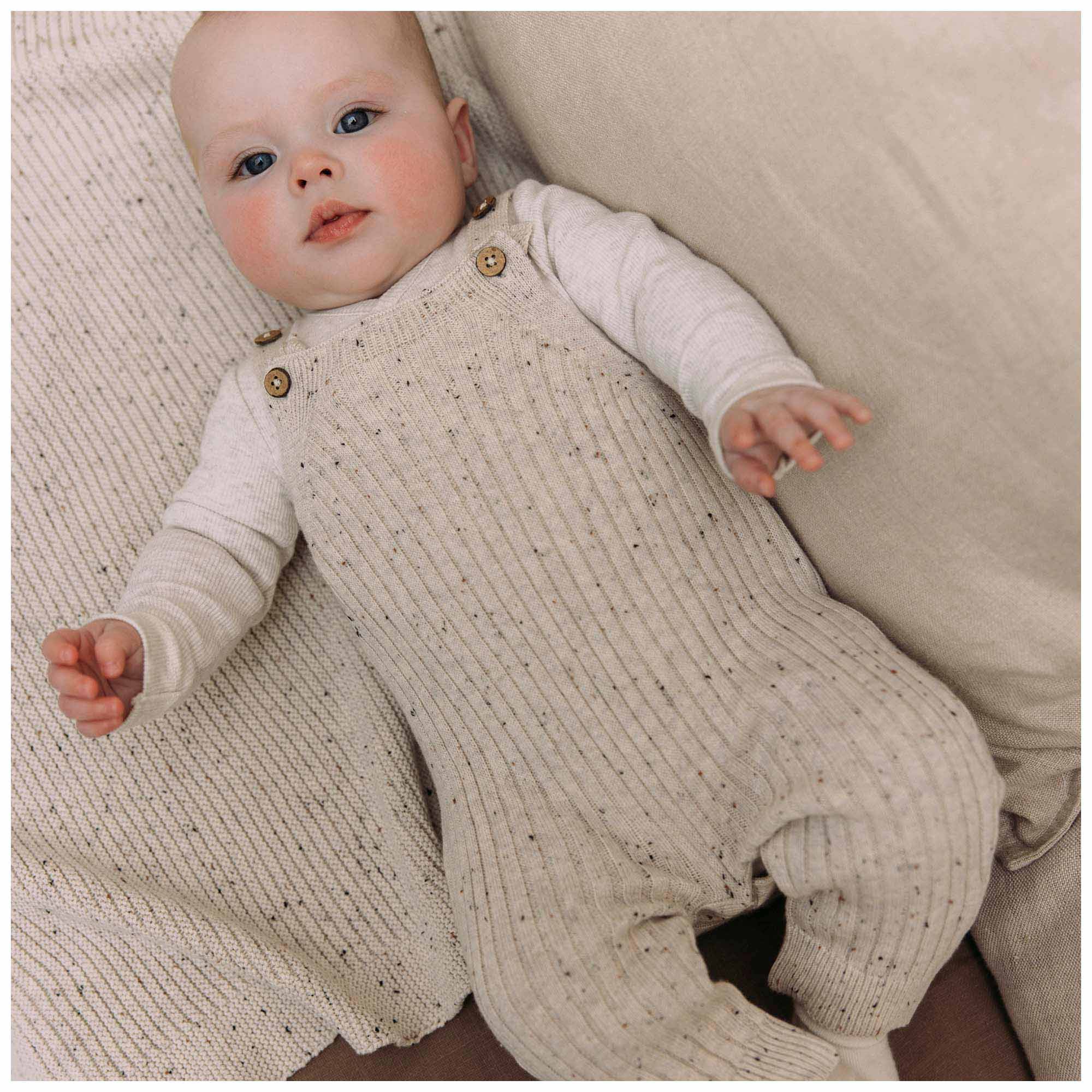 Sweet Petit Mini newborn tuinbroek mouwloos effen beige