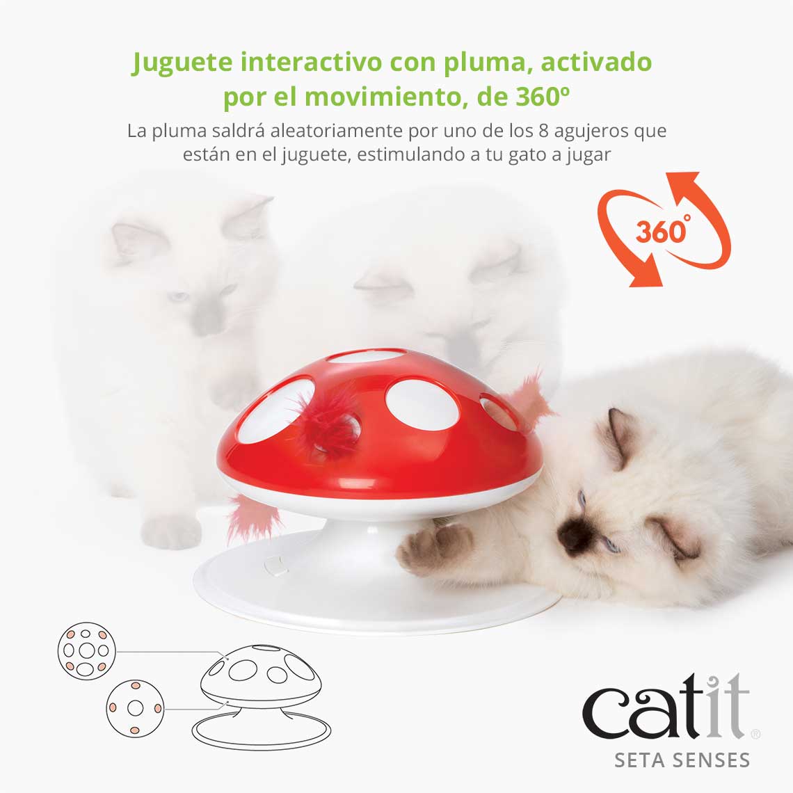 Brinquedo para gato cogumelo Catit Sense 2.0
