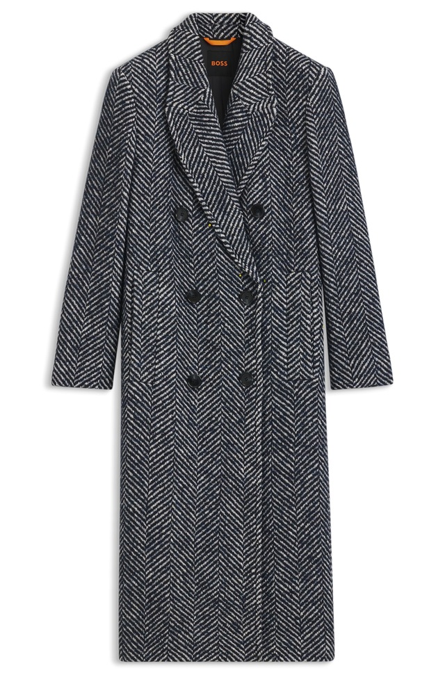 BOSS ORANGE Langmantel »Covalli Premium Damenmode«, mit zweireihiger Knopfleiste, Regular Fit