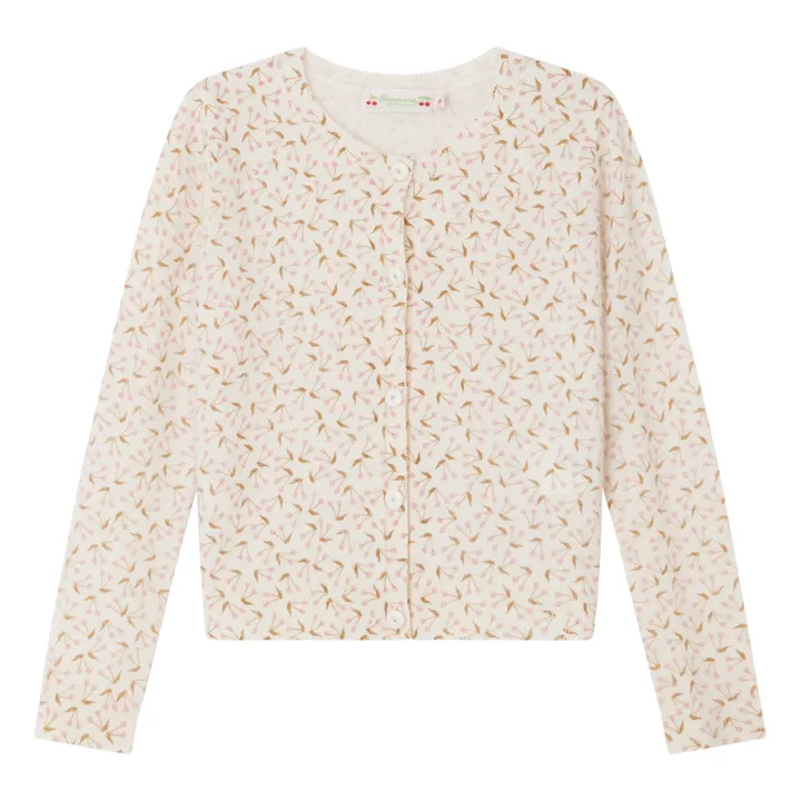 Bonpoint Cardigan Cachemire Cerises Twist | Ecru