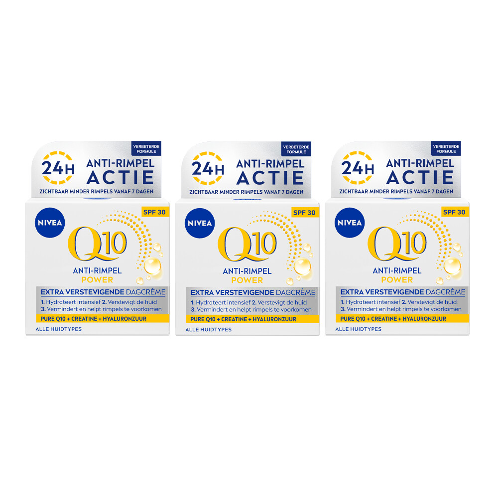 3x Nivea Q10 DagcrèmeAnti-Rimpel Power SPF 3050 ml