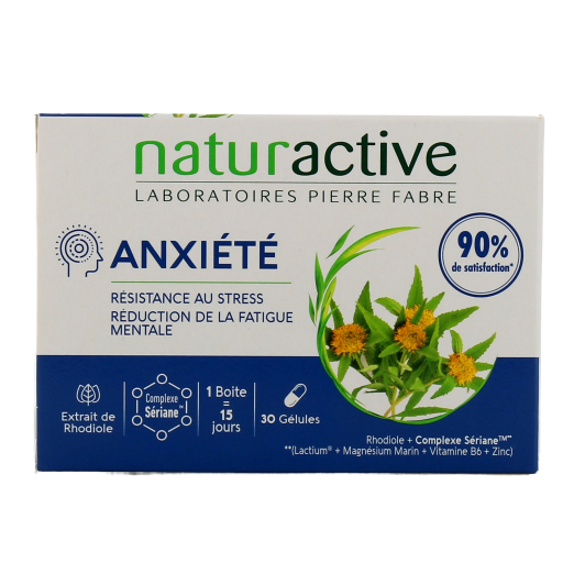 Naturactive Anxiété 30 gélules - Stress, Fatigue Mentale