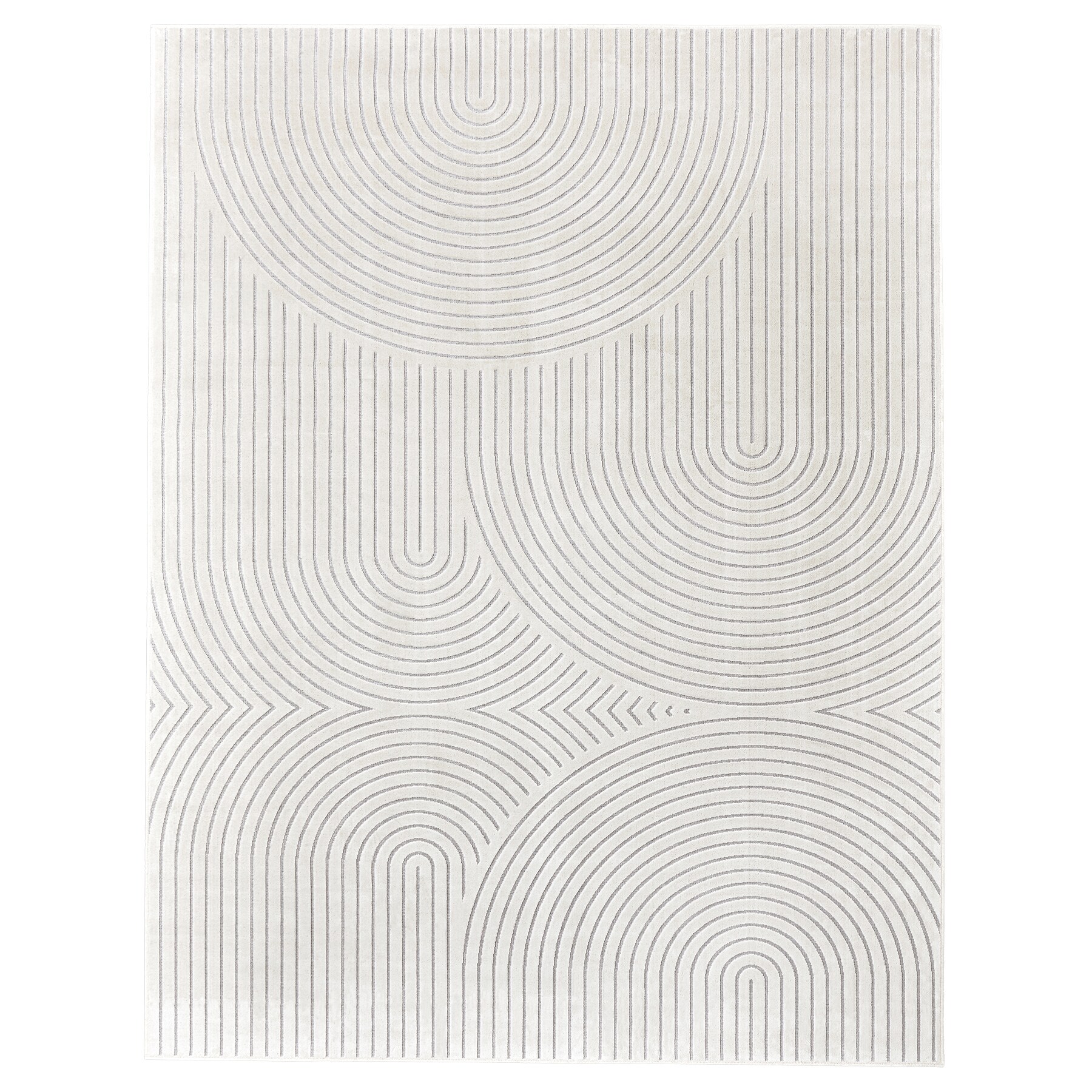 riess-ambiente Teppich ILLUSION - 230x160cm creme beige Kurzflor geometrisches Muster Baumwolle Modern
