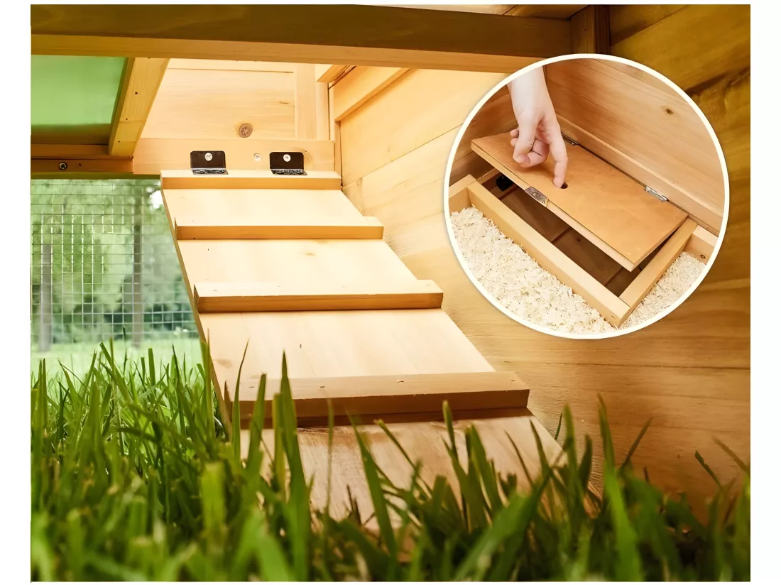 Cage Clapier Enclos lapin Extérieur en bois Haute Qualité pour lapins petits animaux- Modèle : 087 Alpine 180x62x72cm