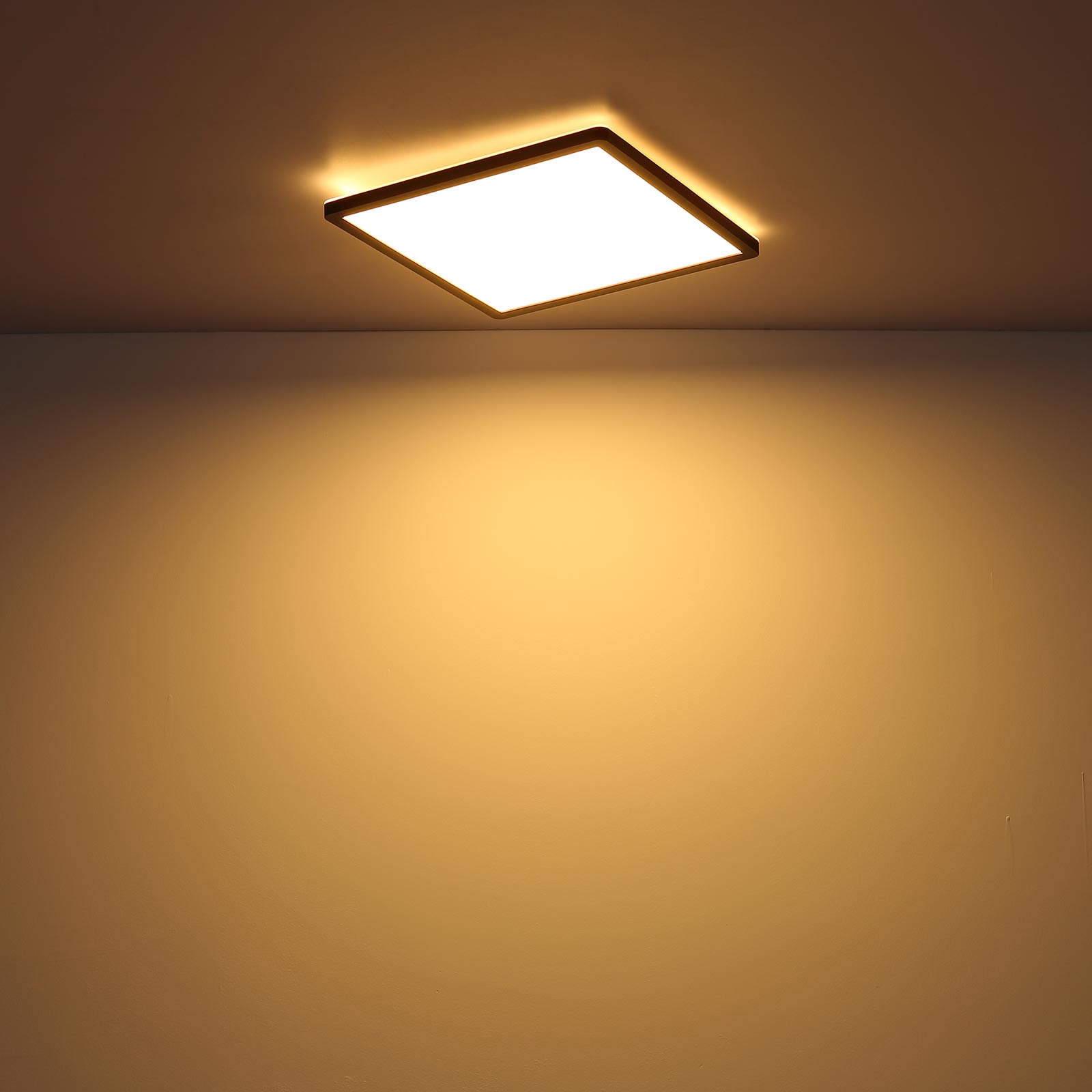 LED-Panelleuchte - schwarz - dimmbar - 29,4x29,4 cm