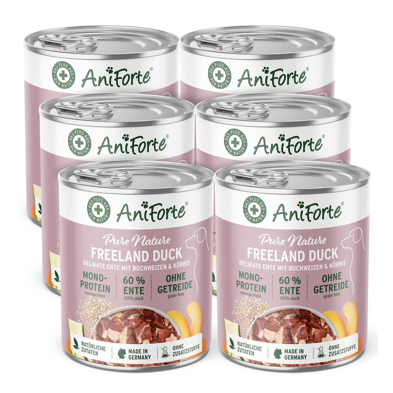 AniForte Nassfutter Ente Freeland Duck 6x400 g
