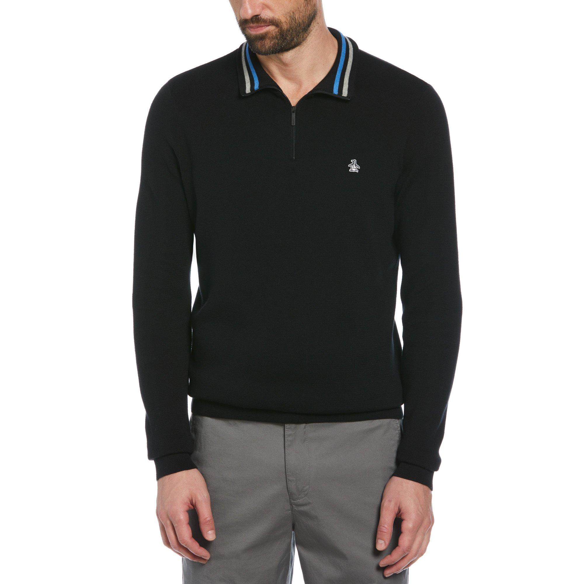 Original Penguin PenguinquarterZip Tipped Jumper Mens