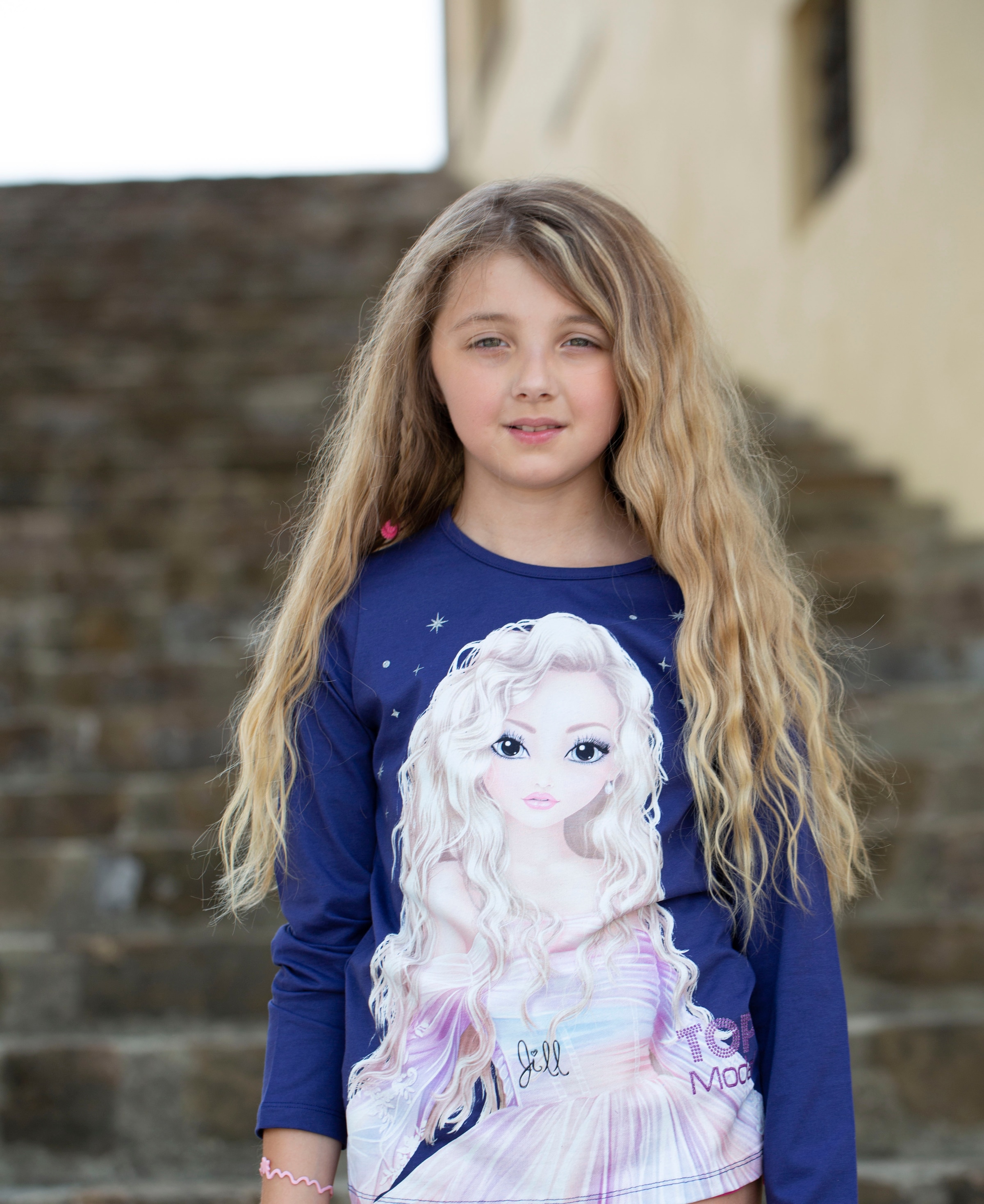 TOPModel Langarmshirt , mit grossem TOP Model Frontdruck