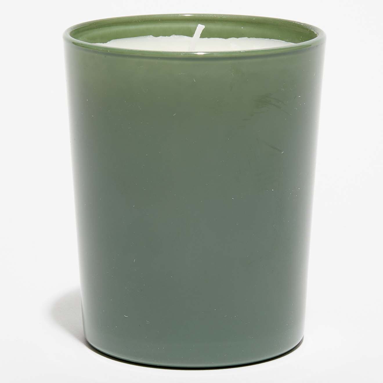 Hypsoé Bougie parfumée verre coloré laqué Or Jaune - 1 mèche 50h