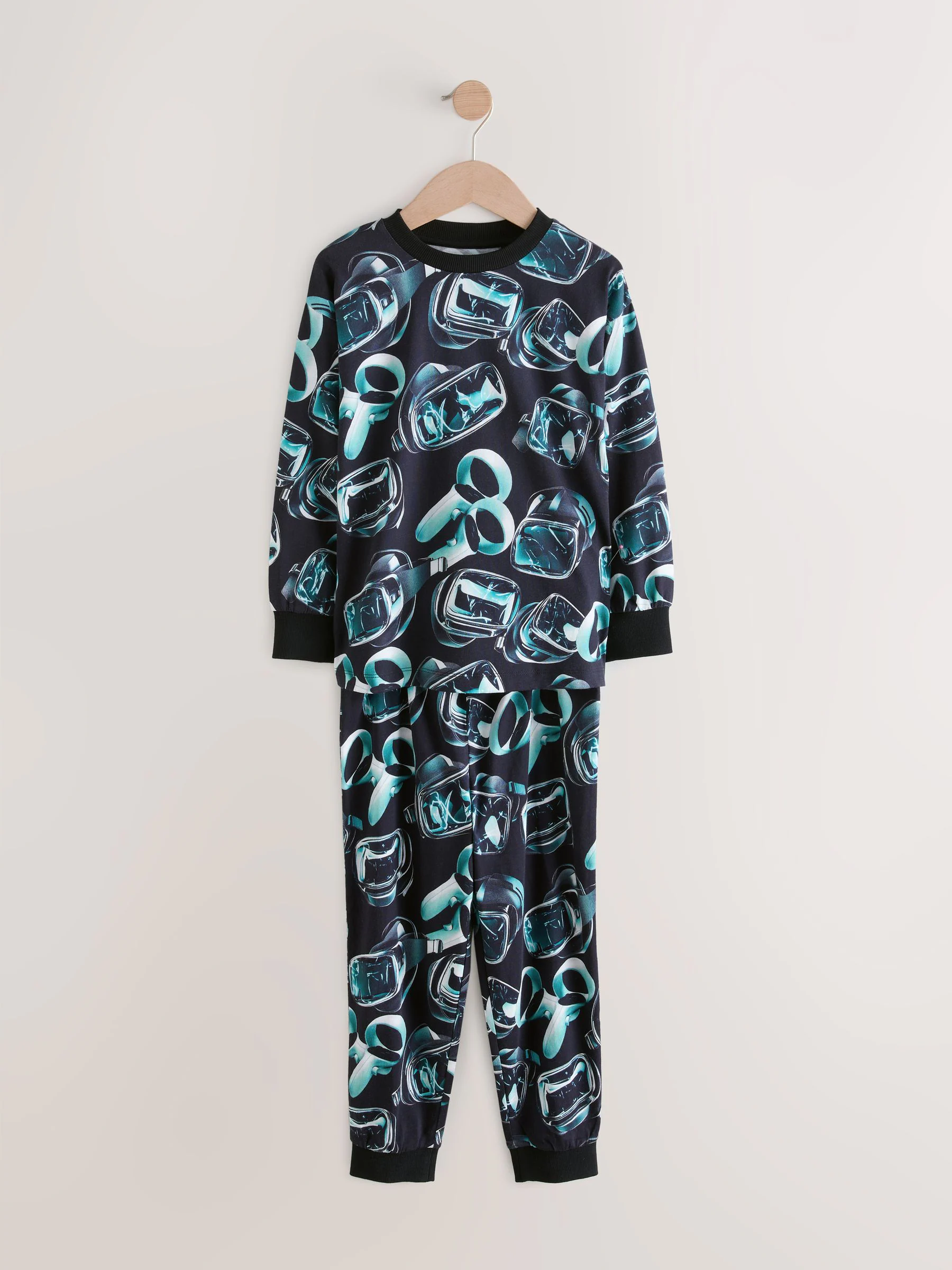 Groen/Zwart Pro Gamer - Verpakking van 2 pyjama's met lange mouwen (3-16 jr)