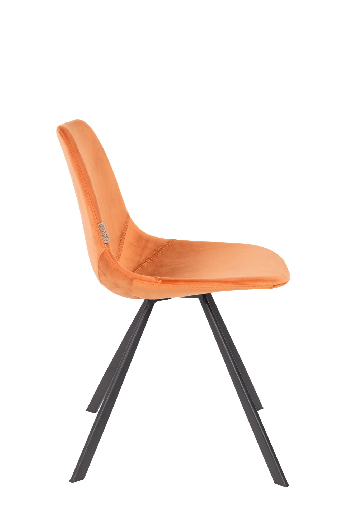 Eetkamerstoel Franky Velvet oranje - set van 2