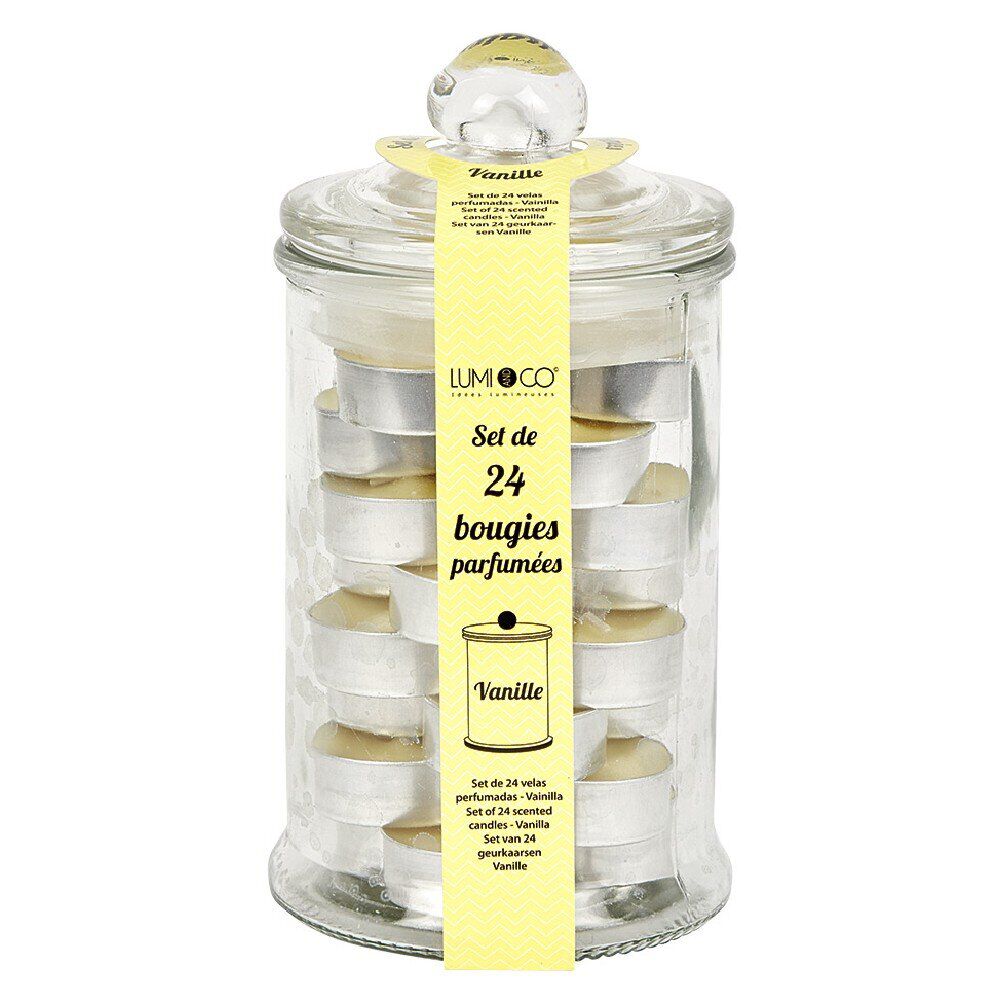 Bonbonnière avec 24 bougies chauffe-plat