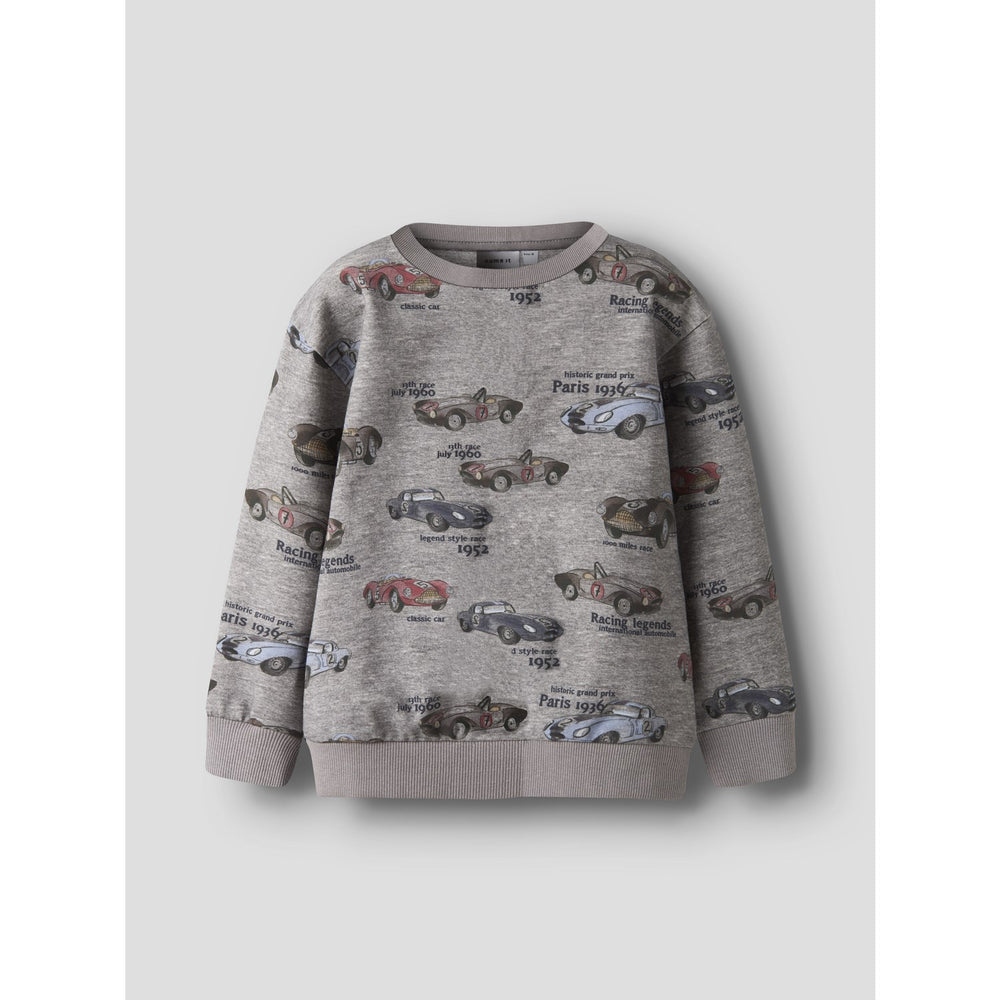 Køb Name It Grey Melange Nmmreiner Ls Nreg Sweat Bru Box