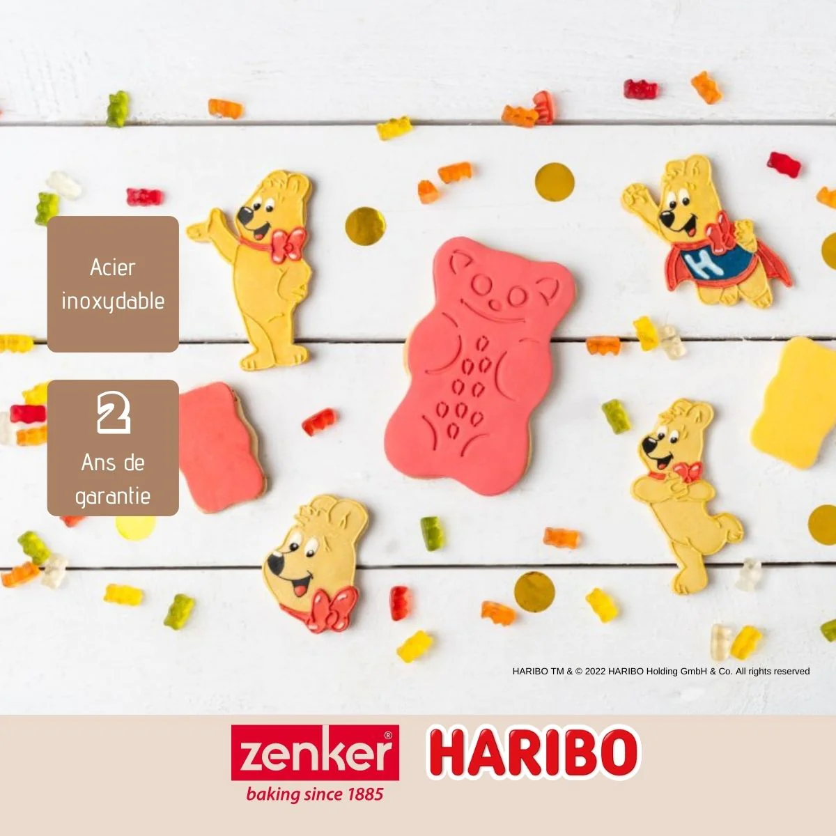 Lot de 2 emporte-pièces nounours par Haribo Zenker
