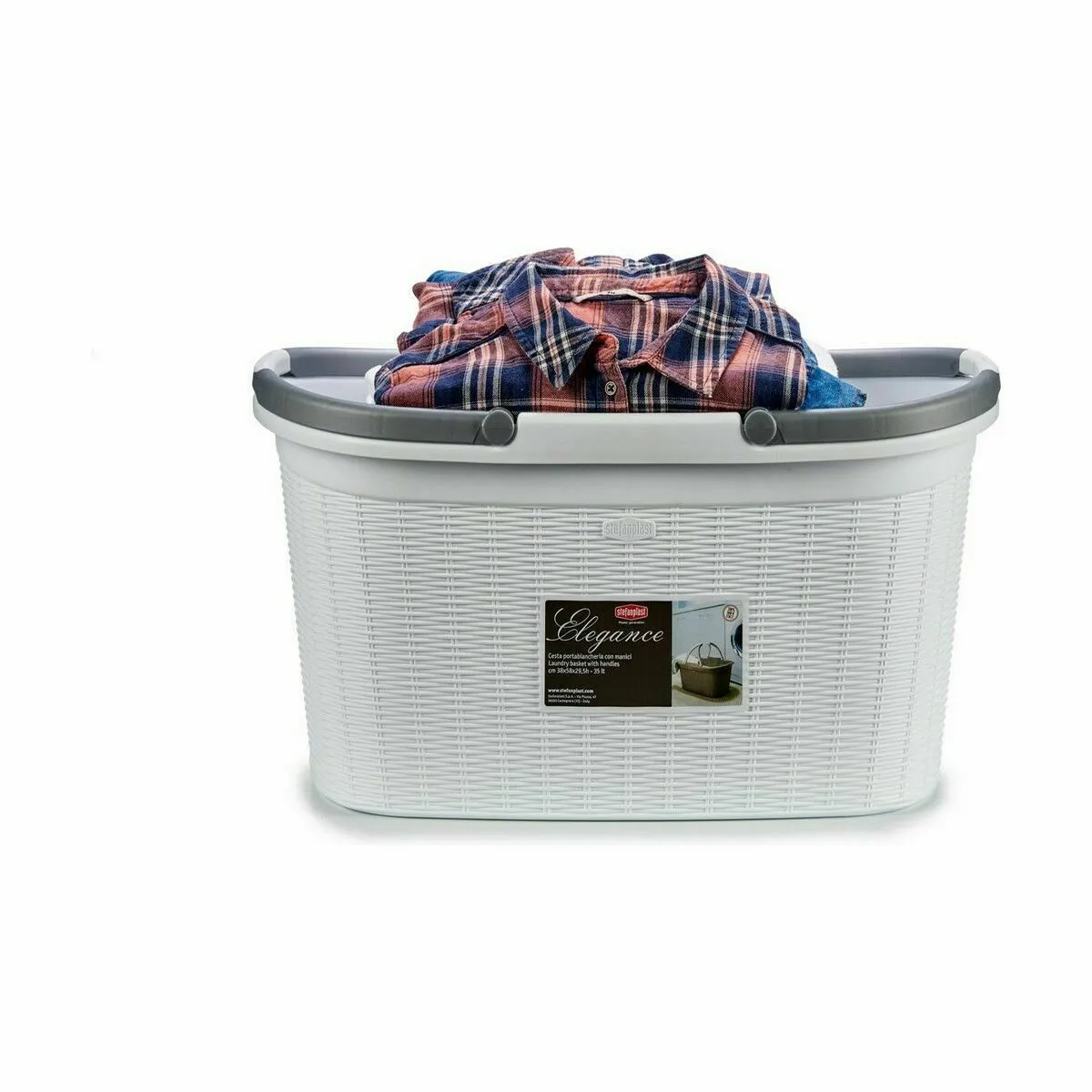 Stefanplast Panier à linge Elegance - Plastique - 35 L - 15 unités