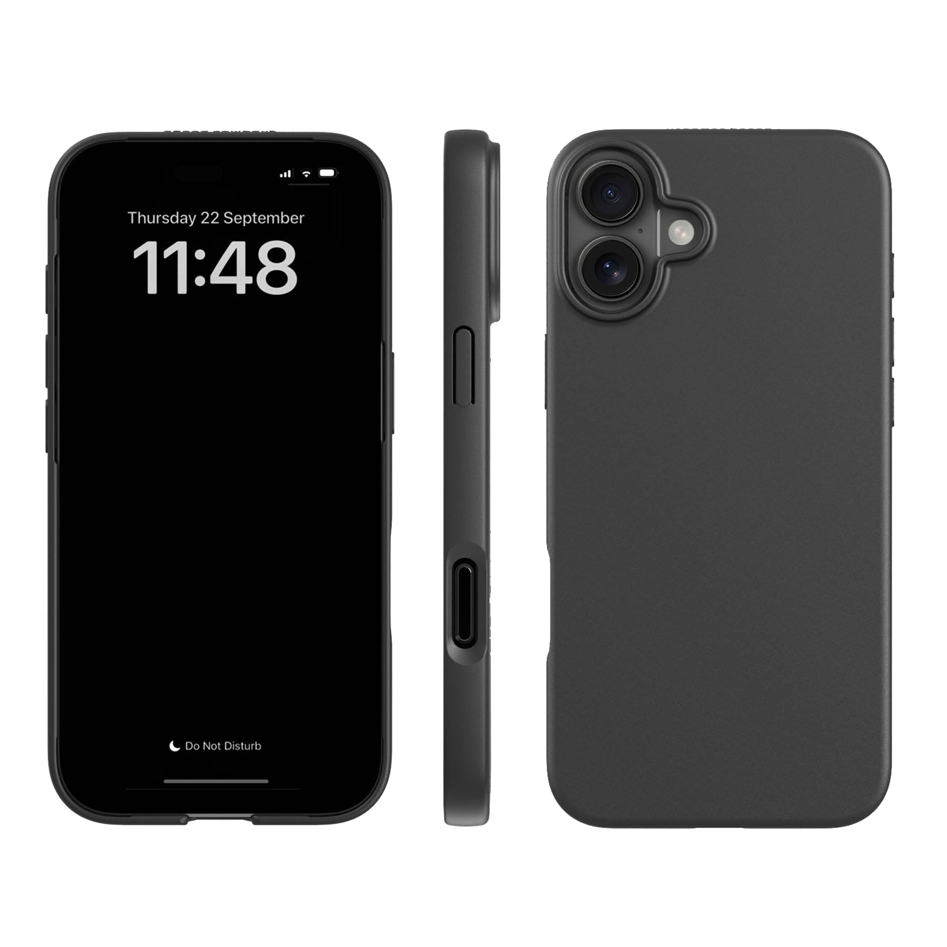 Agood company Plantebasert mobildeksel til iPhone 16 Plus - Svart