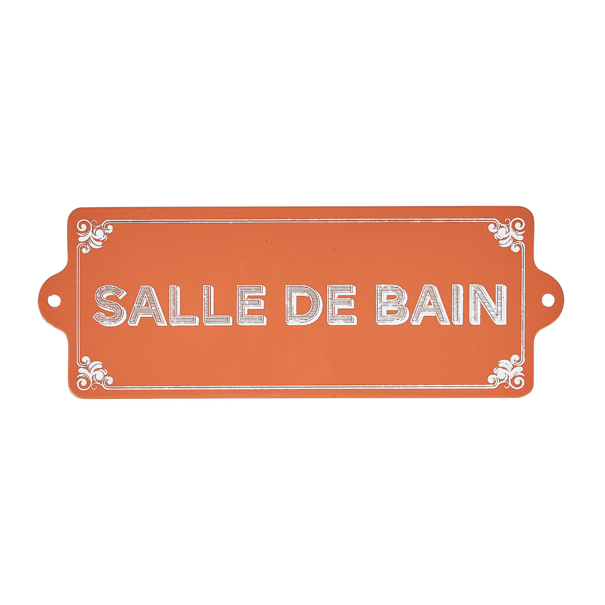 Plaque de porte décorative en métal 17x6.5cm