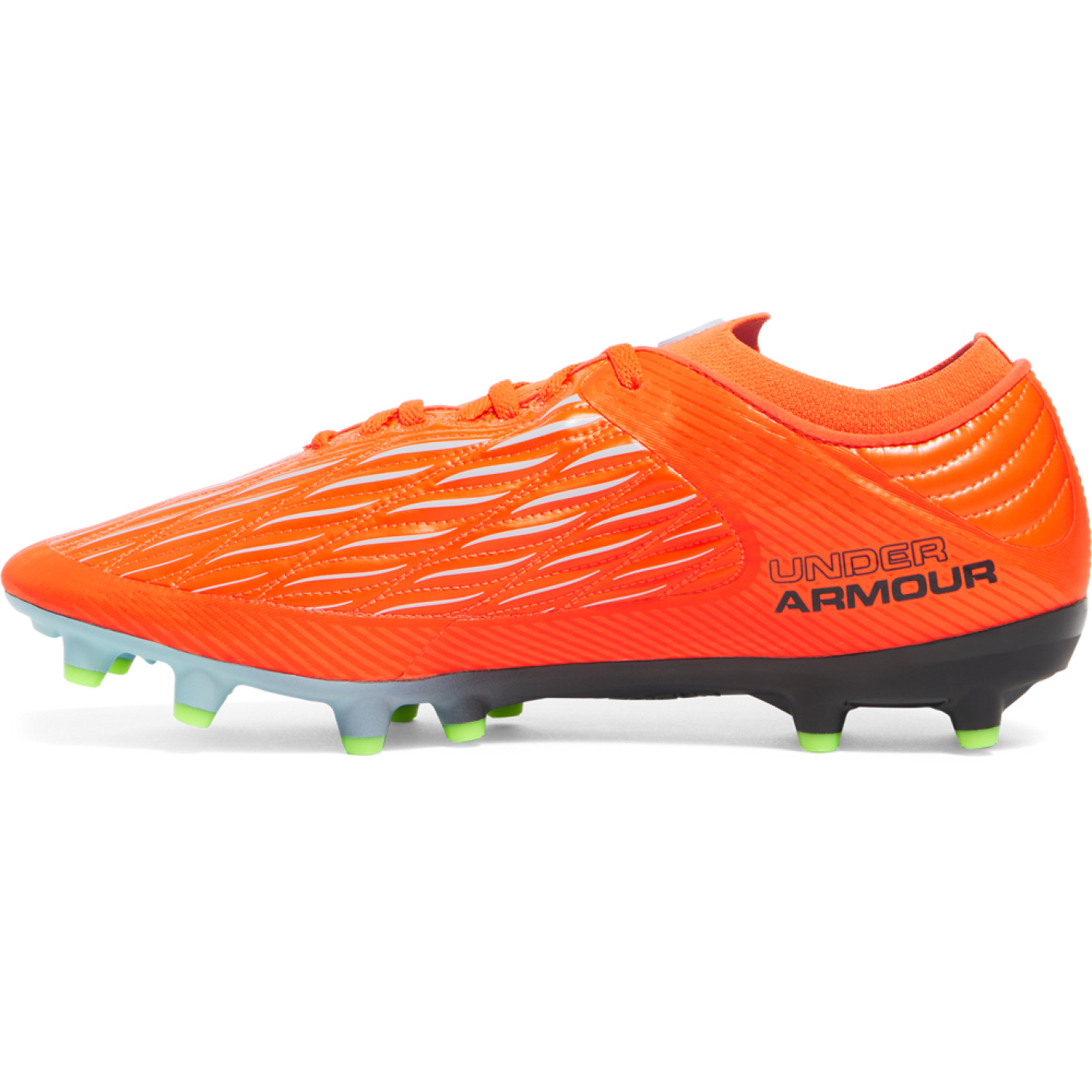 Under Armour Magnetico Pro 4.0 Gras Voetbalschoenen (FG) Oranje Grijs Neongeel