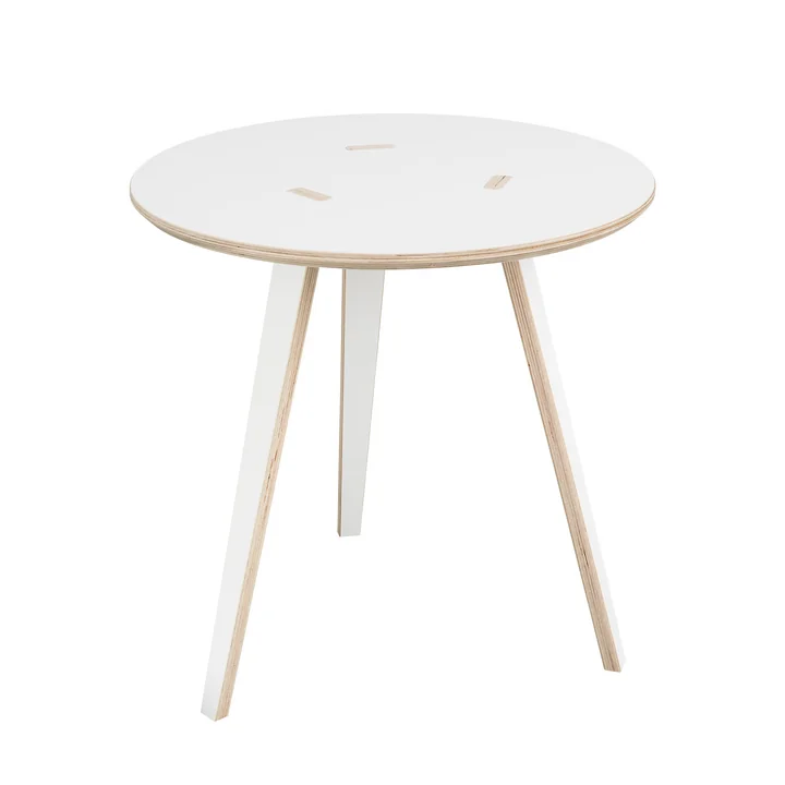 Tojo - rund Beistelltisch, Ø 45 x H 45 cm, weiss