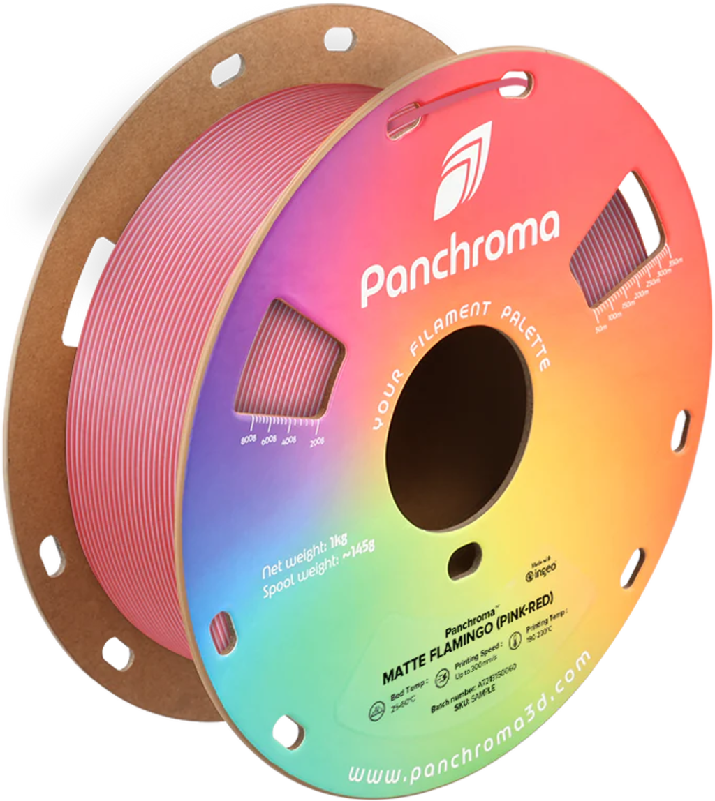 Polymaker  Panchroma™ PLA Dual Matte Flamingo (Pink-Red), 1,75 mm / 1000 g    Zwei Farben, ein Meisterwerk in Flamingo