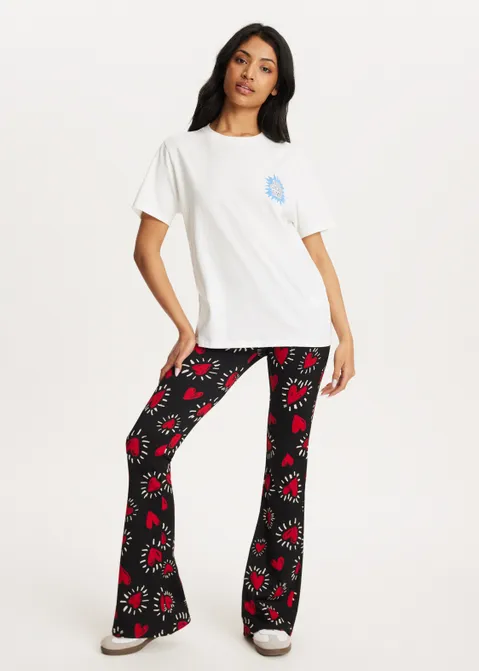 T-shirt met print mix circus wit (WIT)