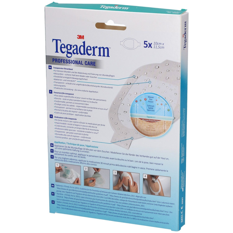 TEGADERM Transparentverband 10x11.5cm n 5 Stk