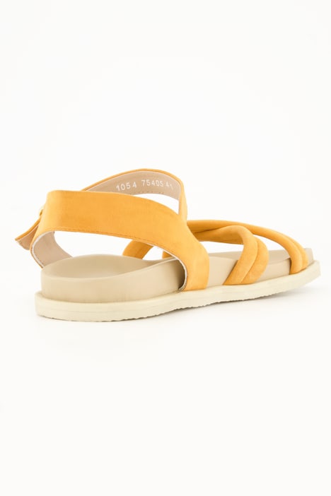Riemen-Sandalen, Veloursleder, Weite H
