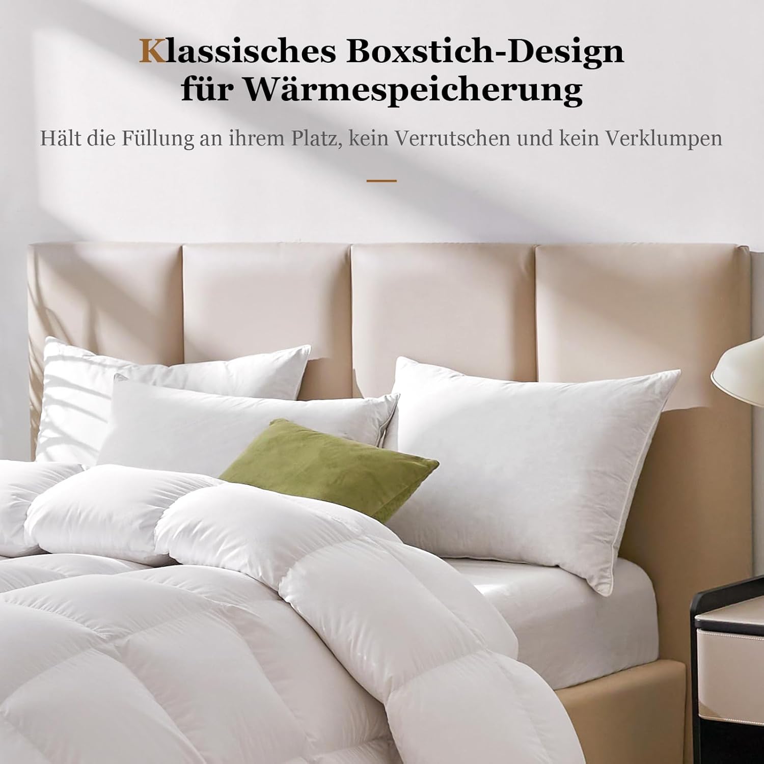 Homyrium Daunendecke 200x220 Winter Bettdecke 200x220cm Daunen Winterdecke 220x200 Daunen Warm Daunenbettdecke Federbettdecke, Füllgewicht: 2600gr Oeko-TEX und RDS Zertifiziert