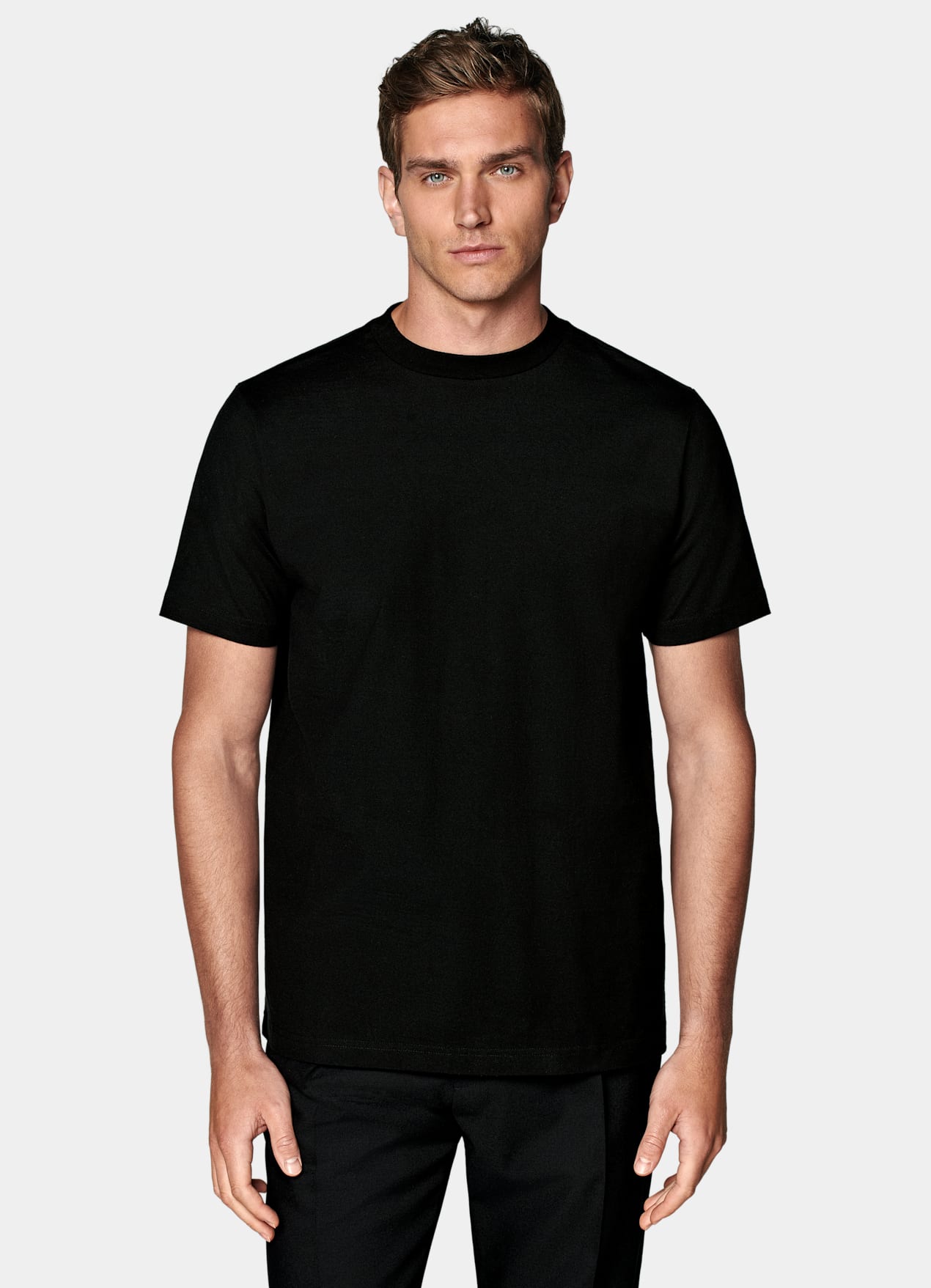 T-shirt col rond noir