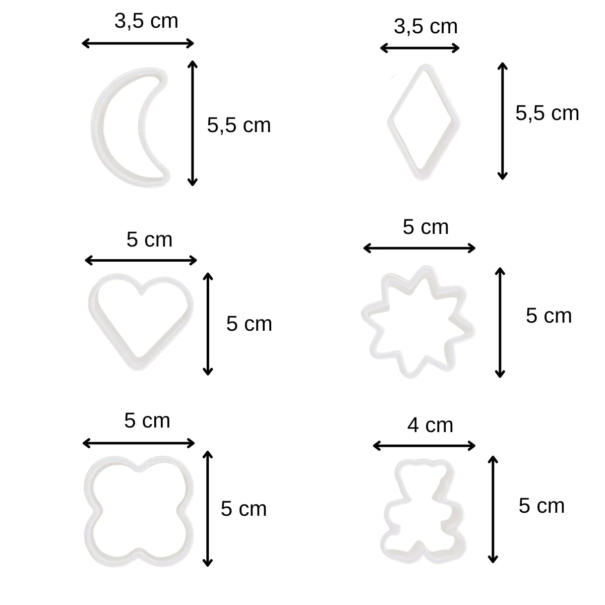 Lot de 6 emporte-pièces Emporte-pièces Zenker