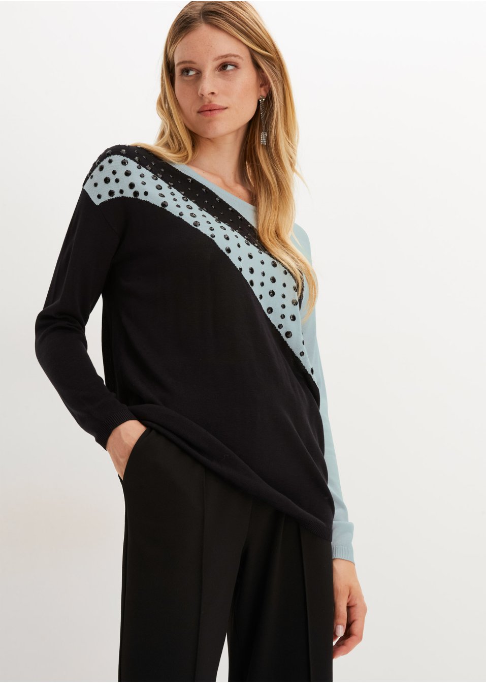 Pull oversize avec application