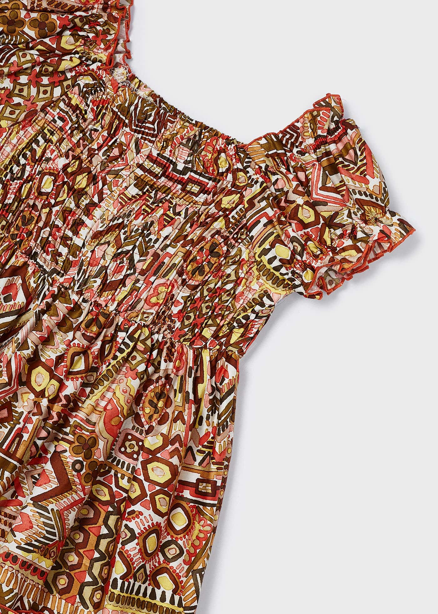 Vestido de malha franzida Better Cotton para meninas, Granadina