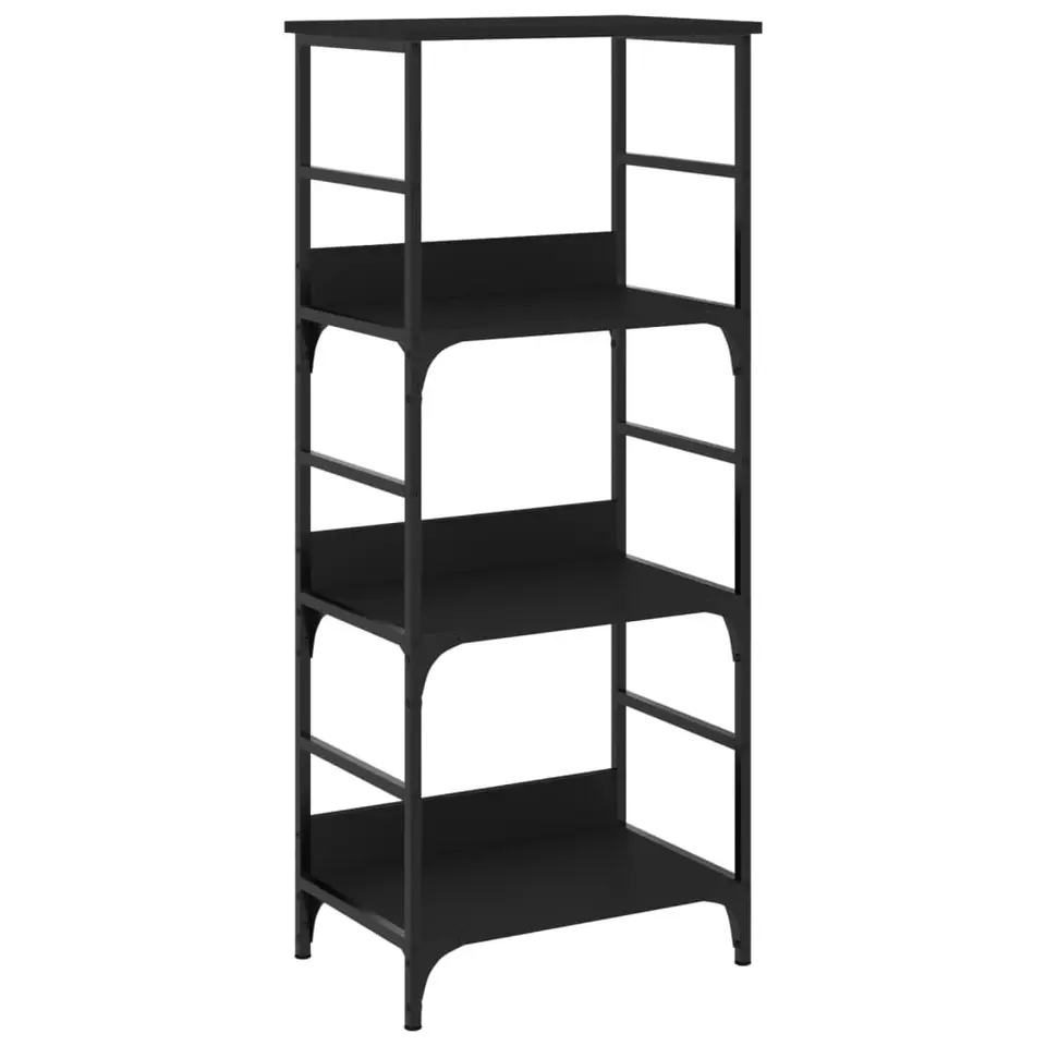 vidaXL - Boekenkast - Zwart - Bewerkt hout