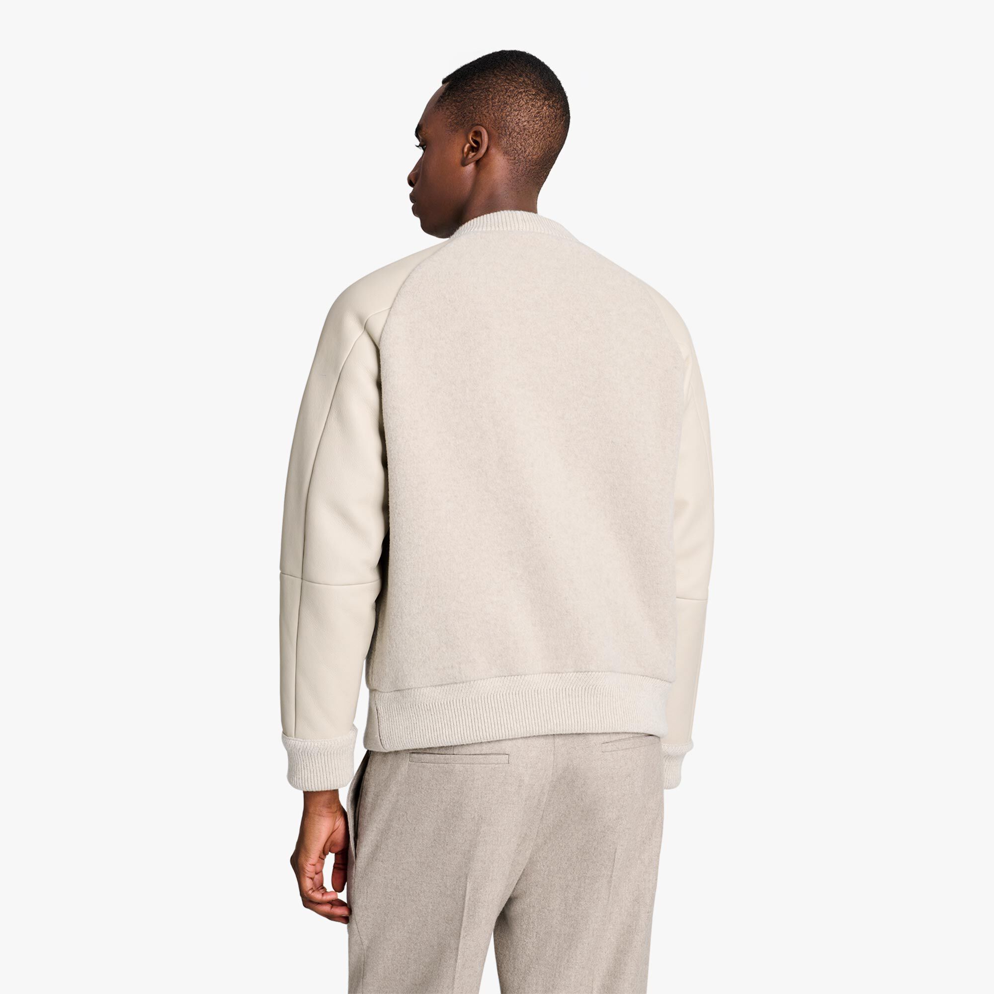 Blouson En Cachemire Avec Manches En Shearling