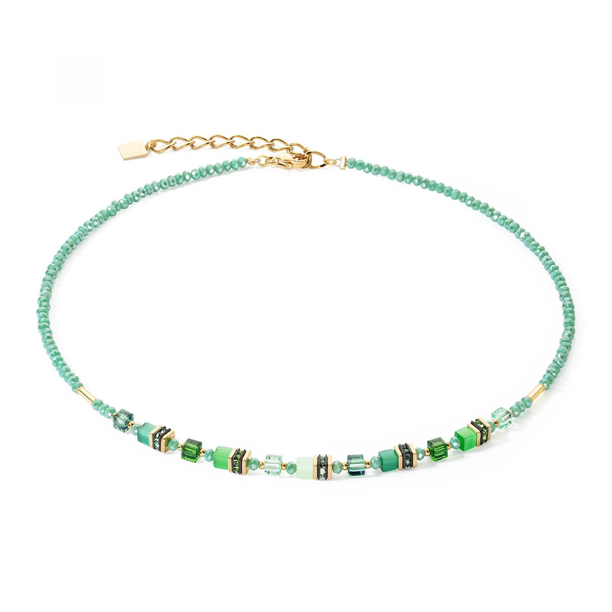Collier Coeur de Lion Mini Cubes vert
