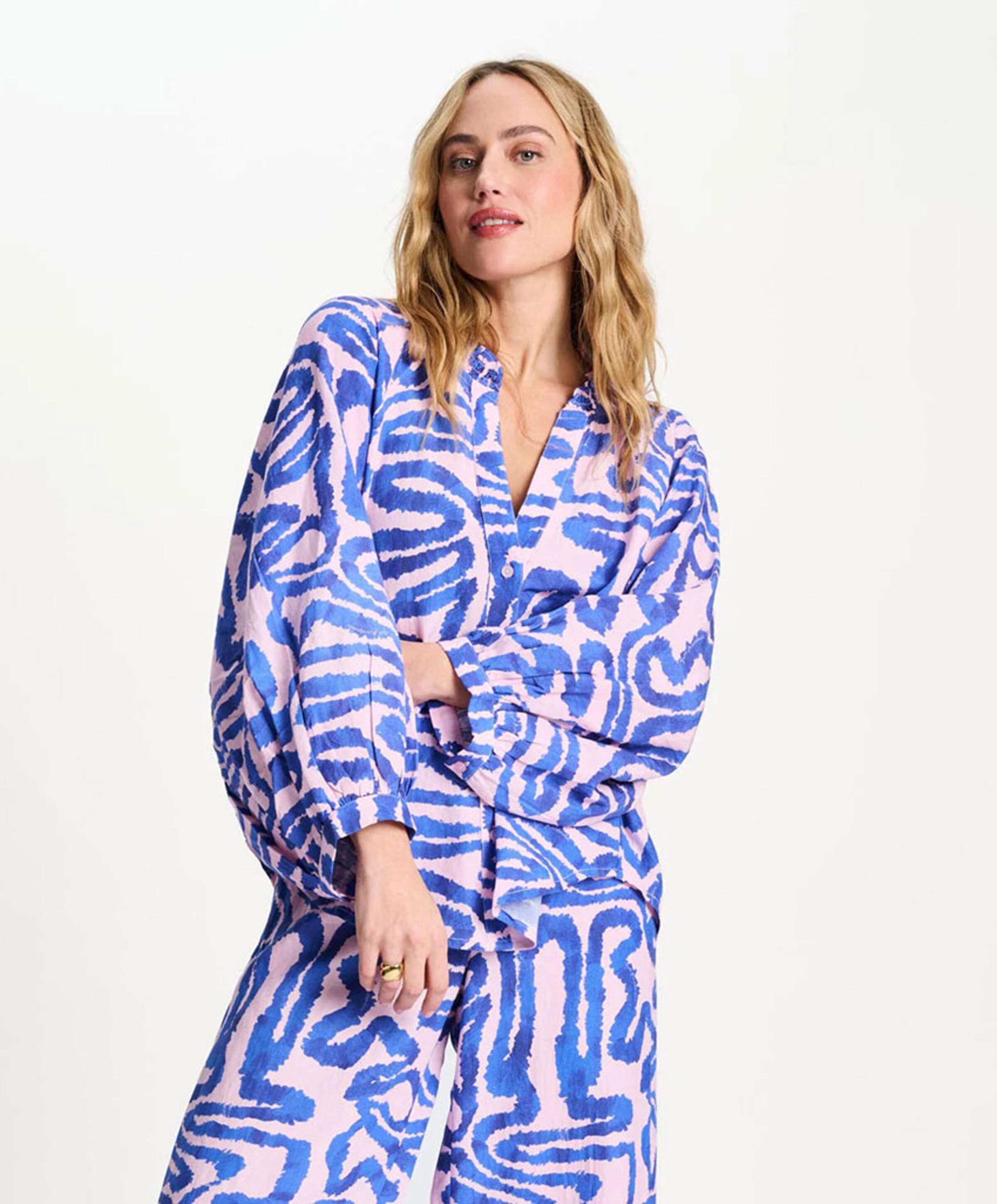 Pom Amsterdam Dames blouse multicolor