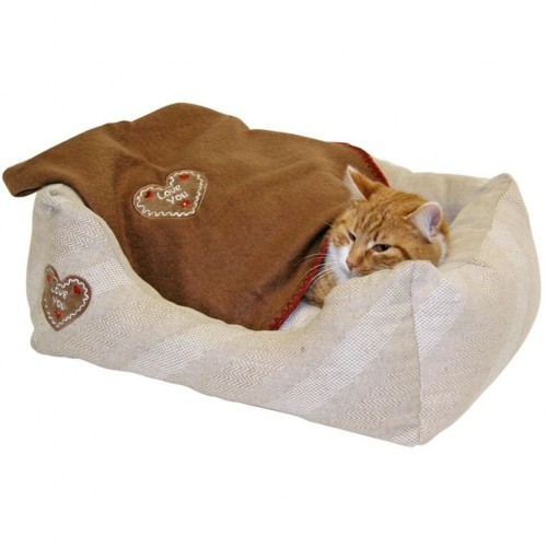 Cama para animais de estimação Kerbl Love You, bege