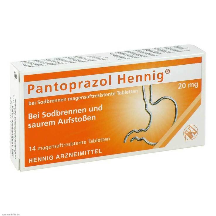 Pantoprazol Hennig b.Sodbrennen 20 mg magensaftresistent Tabletten, 14 St