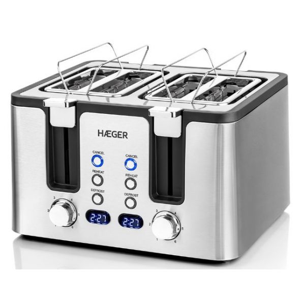 Haeger Torradeira Otimus Toast 4 Aberturas 1700W Inox - TO-17D.015A